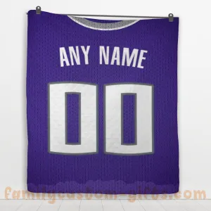 Custom Premium Quilt Blanket Sacramento Jersey Basketball Personalized Quilt Gifts for Her & Him