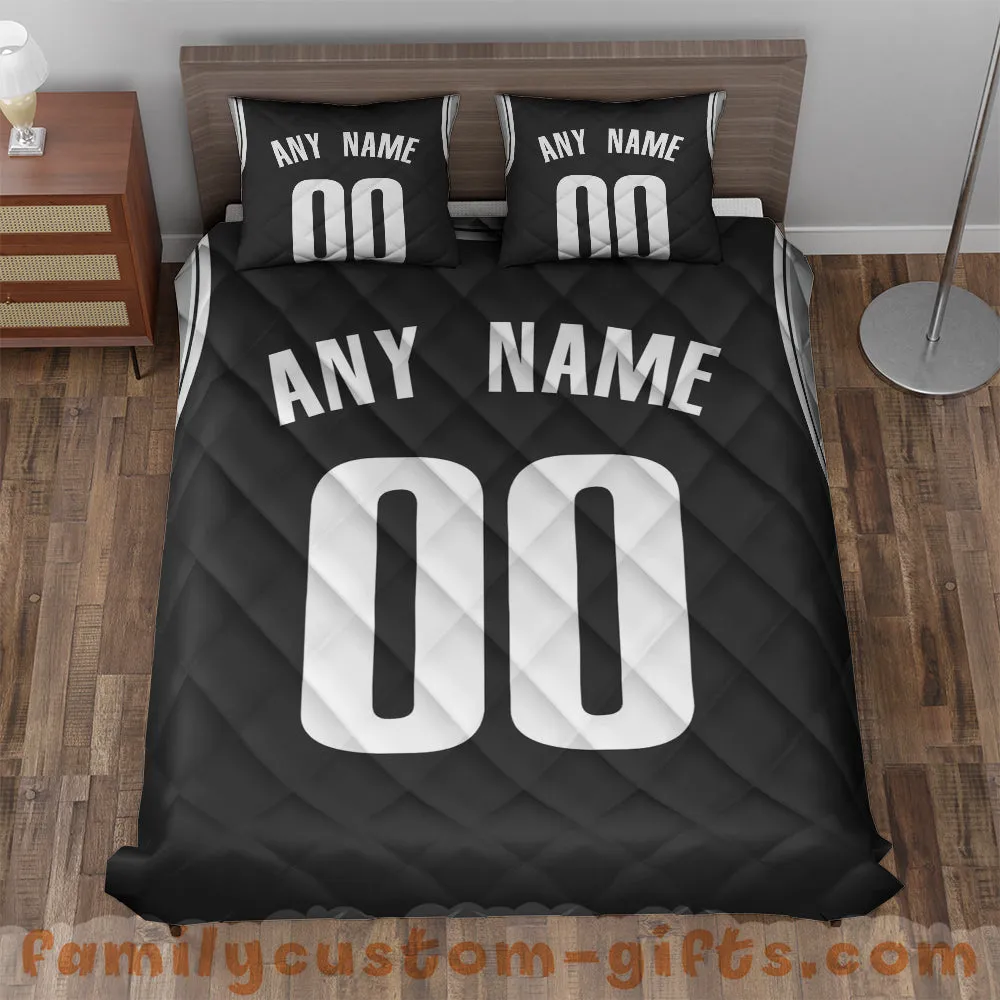 Custom Quilt Sets Brooklyn Jersey Personalized Basketball Premium Quilt Bedding for Boys Girls Men Women