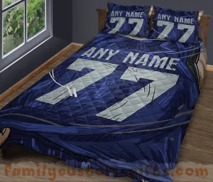Custom Quilt Sets Dallas Jersey Personalized Basketball Premium Quilt Bedding for Men Women