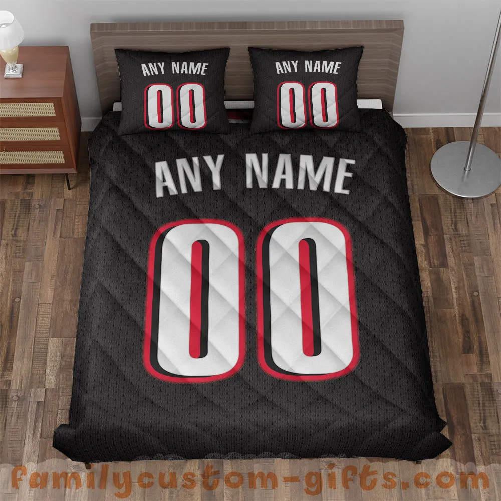 Custom Quilt Sets Portland Jersey Personalized Basketball Premium Quilt Bedding for Men Women
