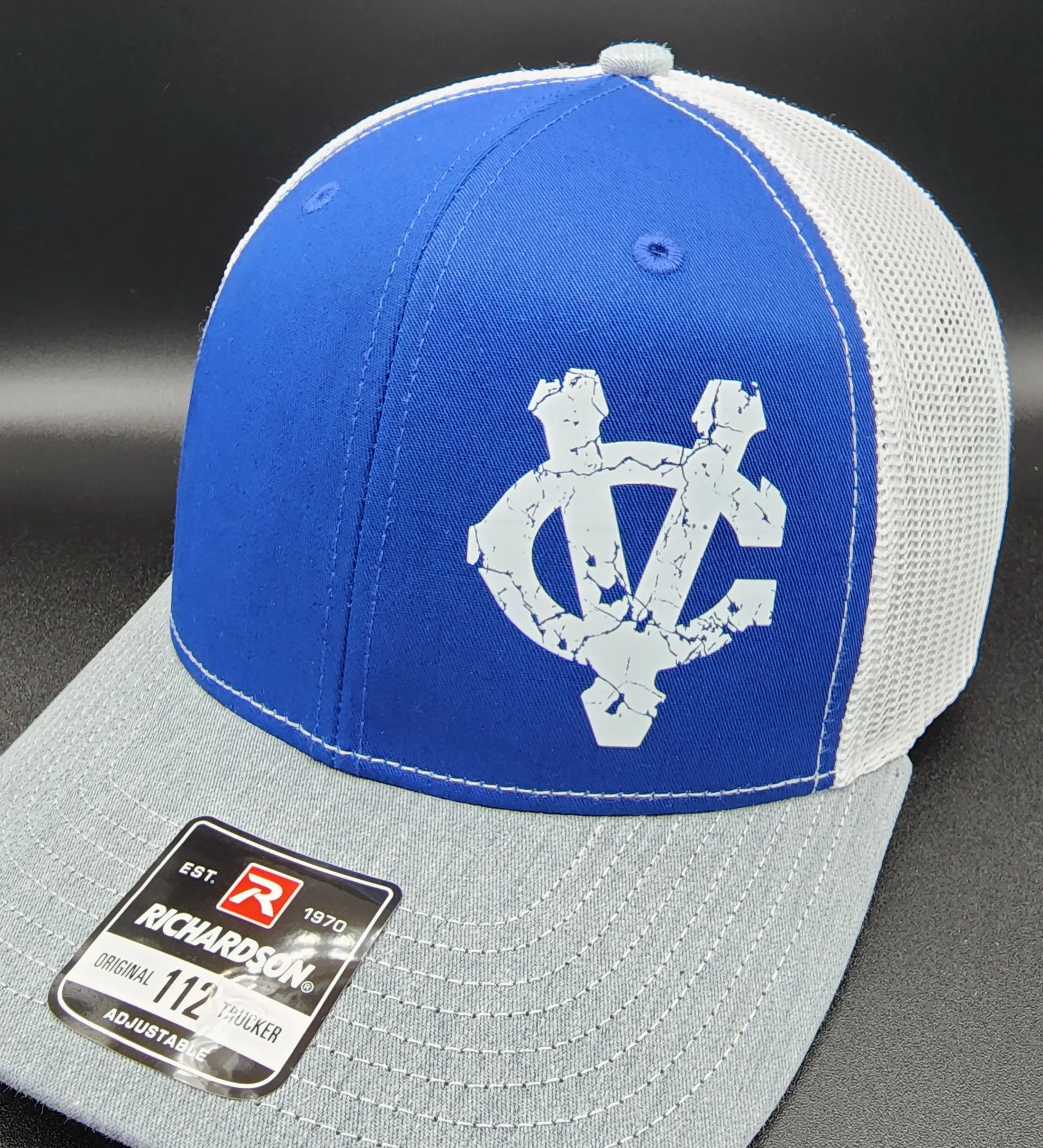 CVCA Distressed Logo Snapback Trucker Hat