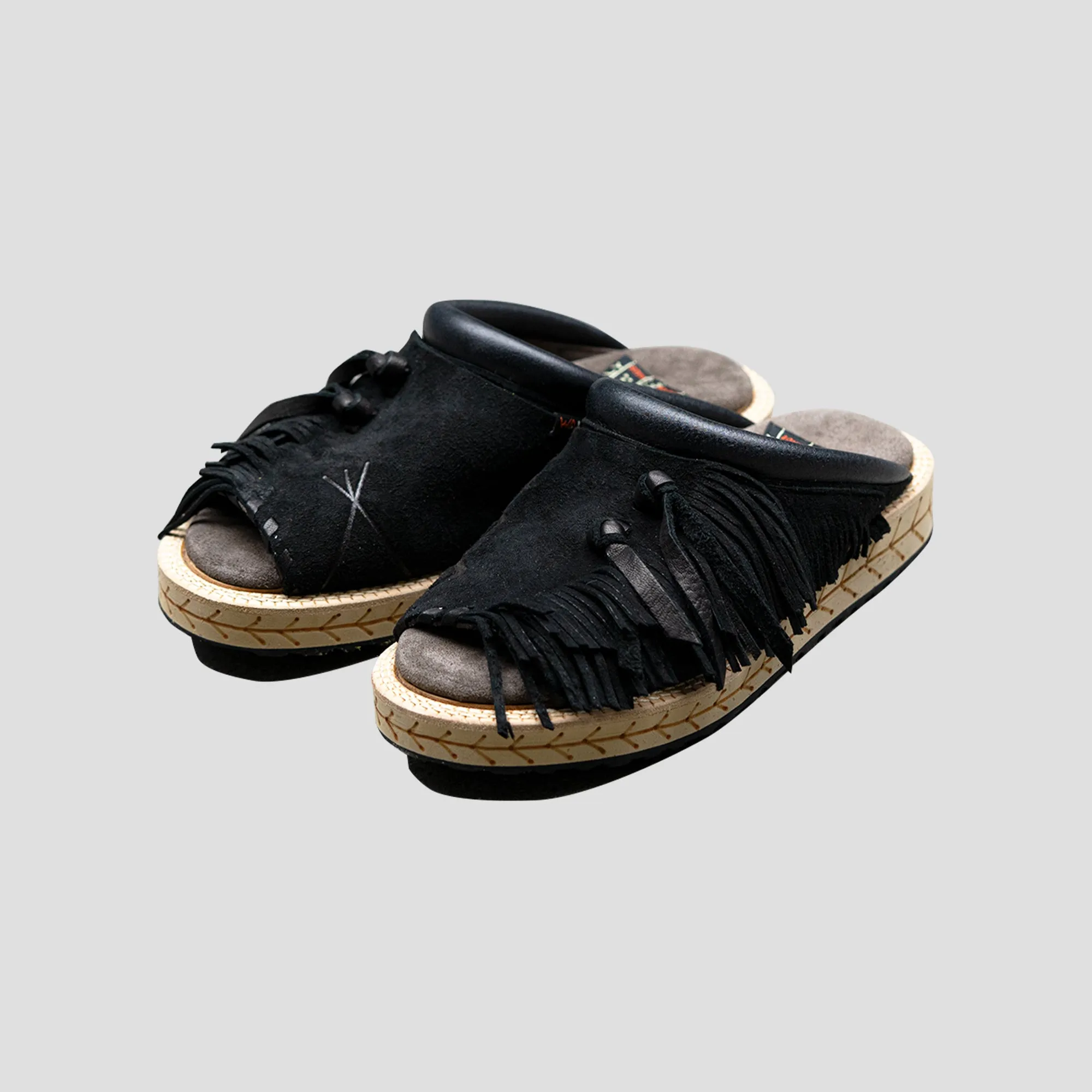 DEER LEATHER PUEBLO SANDALS