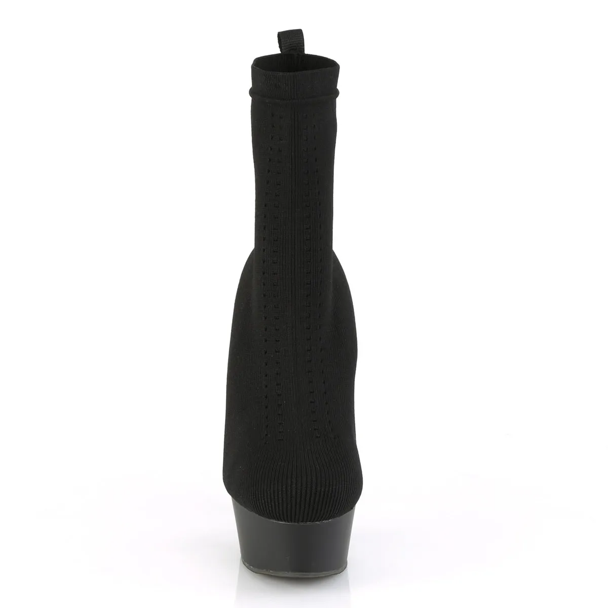 DELIGHT-1002-1  Black Stretch Knit Fabric/Black Matte