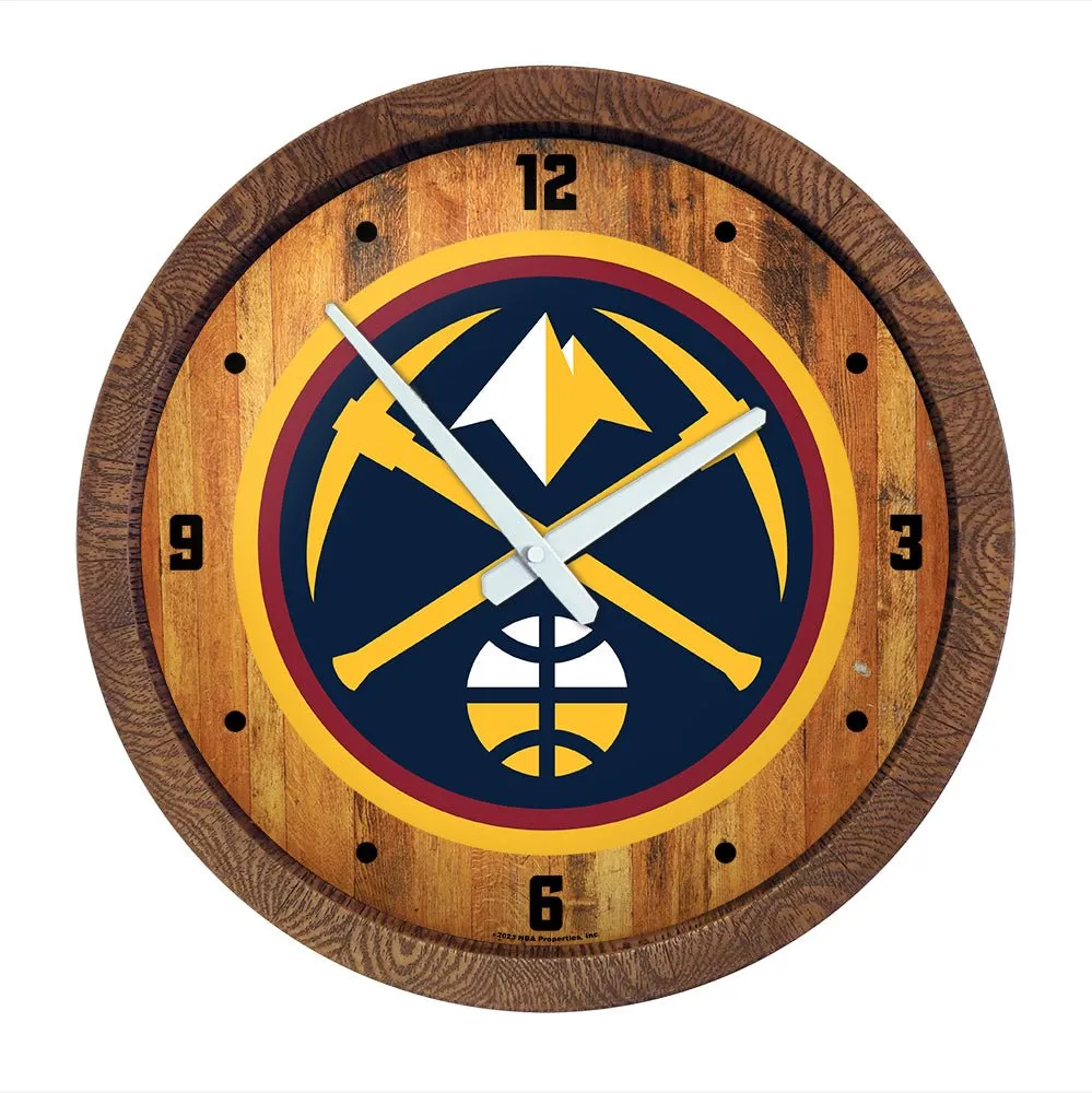 Denver Nuggets: "Faux" Barrel Top Clock