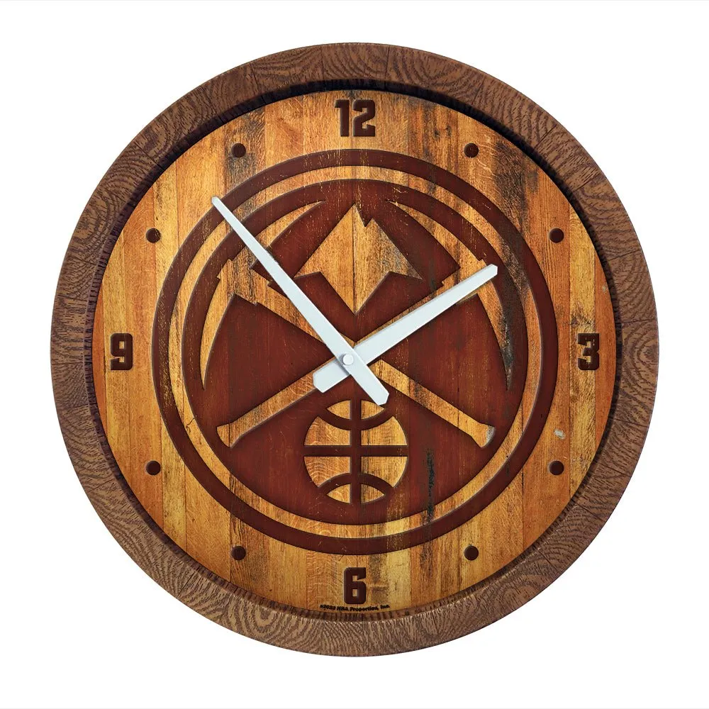 Denver Nuggets: "Faux" Barrel Top Clock