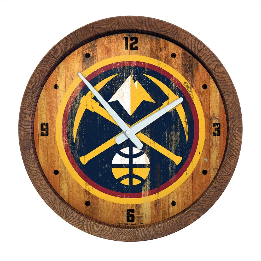 Denver Nuggets: "Faux" Barrel Top Clock