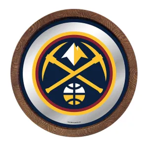 Denver Nuggets: "Faux" Barrel Top Mirrored Wall Sign