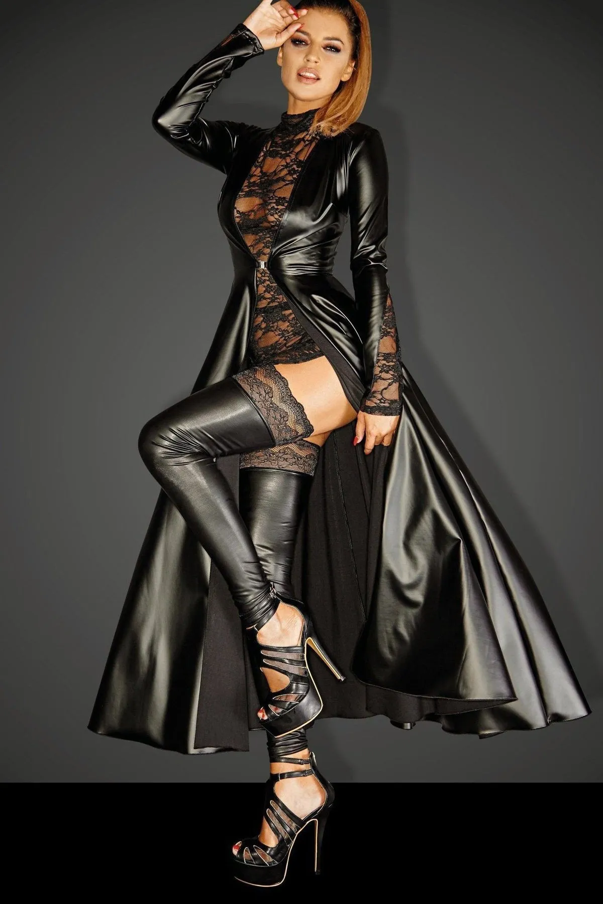 Divalicious Long Fetish Coat Gown