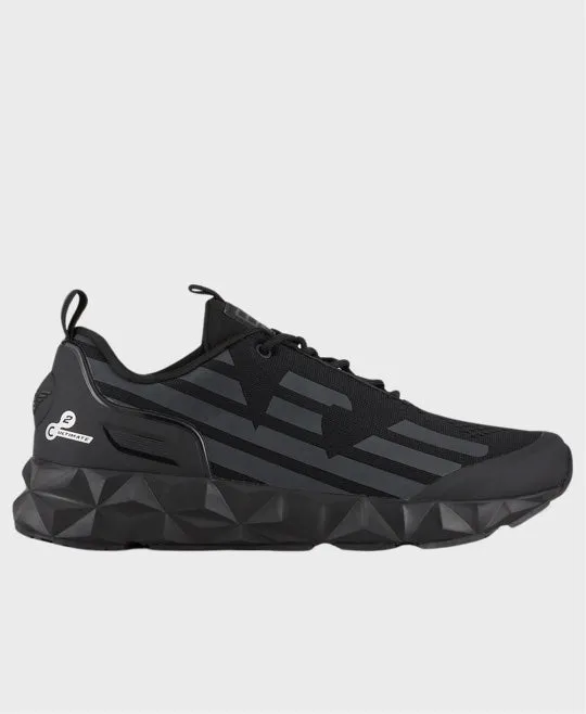Ea7 Emporio Armani X8X033 Woven Sneaker Triple Black/Iron Gate