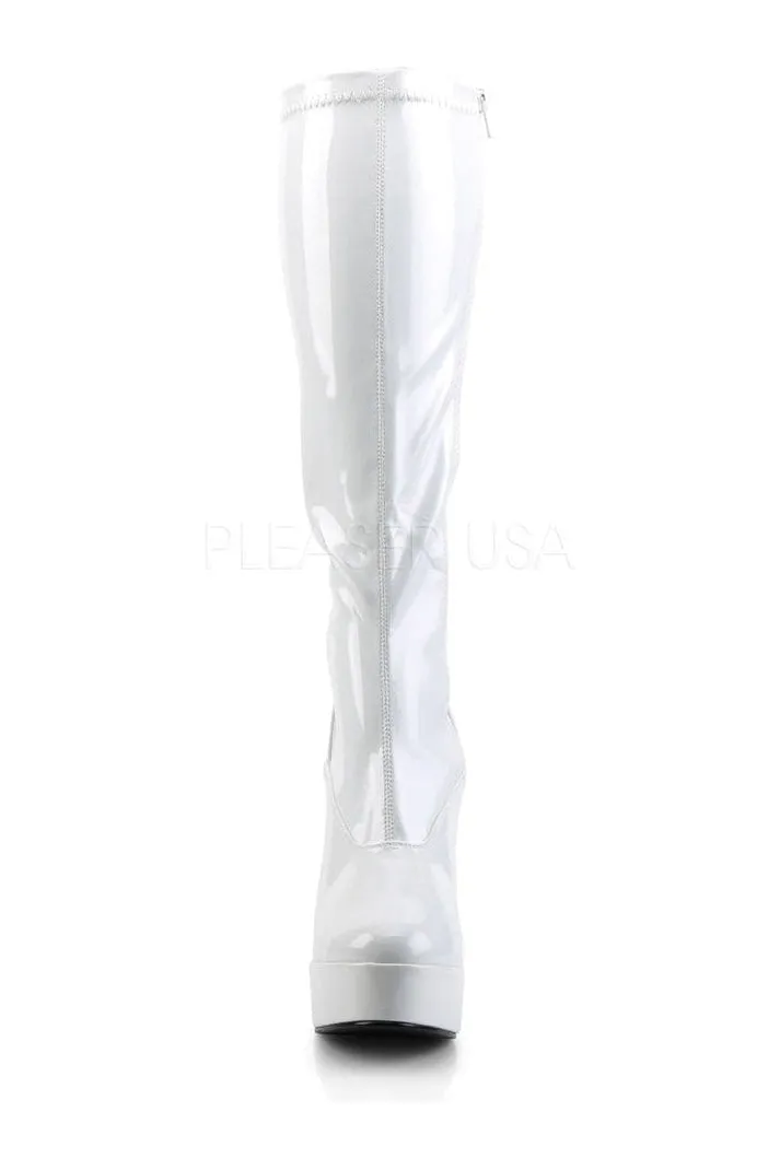 ELECTRA-2000Z Platform Boot  | White Patent