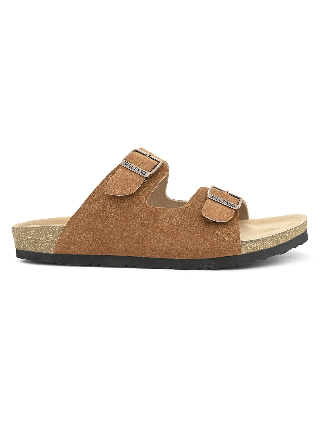 Elegant Sandstone Leather Slip-On Sandal