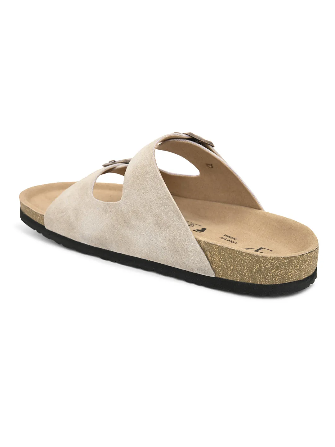 Elegant Sandstone Leather Slip-On Sandal