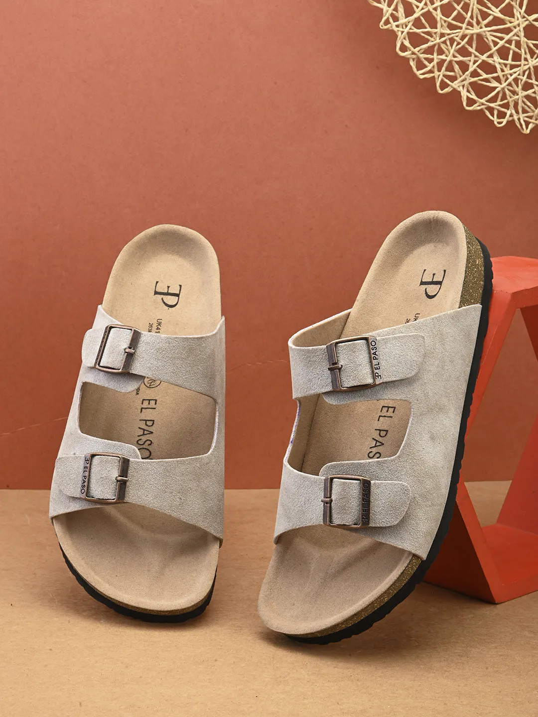 Elegant Sandstone Leather Slip-On Sandal