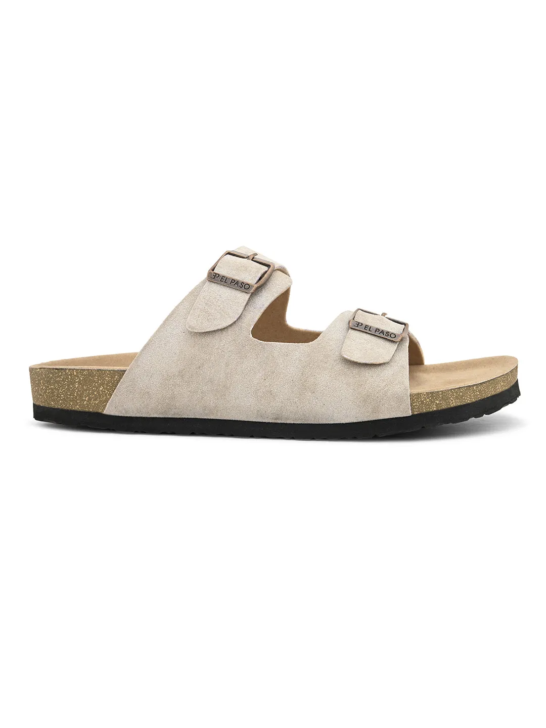 Elegant Sandstone Leather Slip-On Sandal