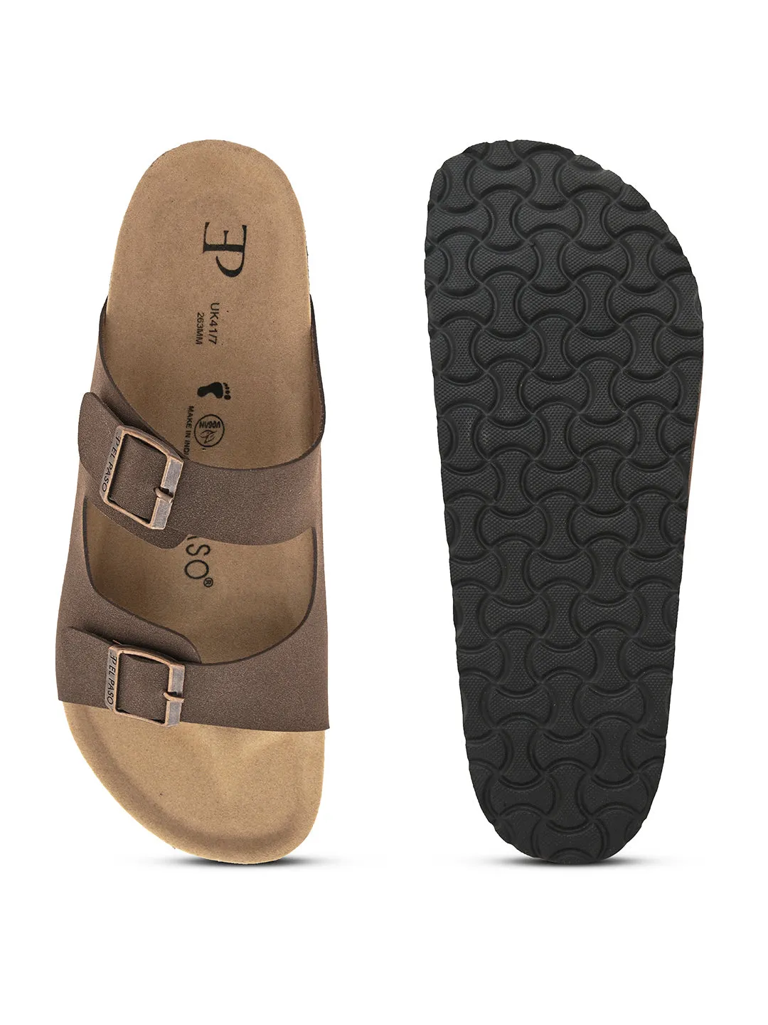 Elegant Sandstone Leather Slip-On Sandal