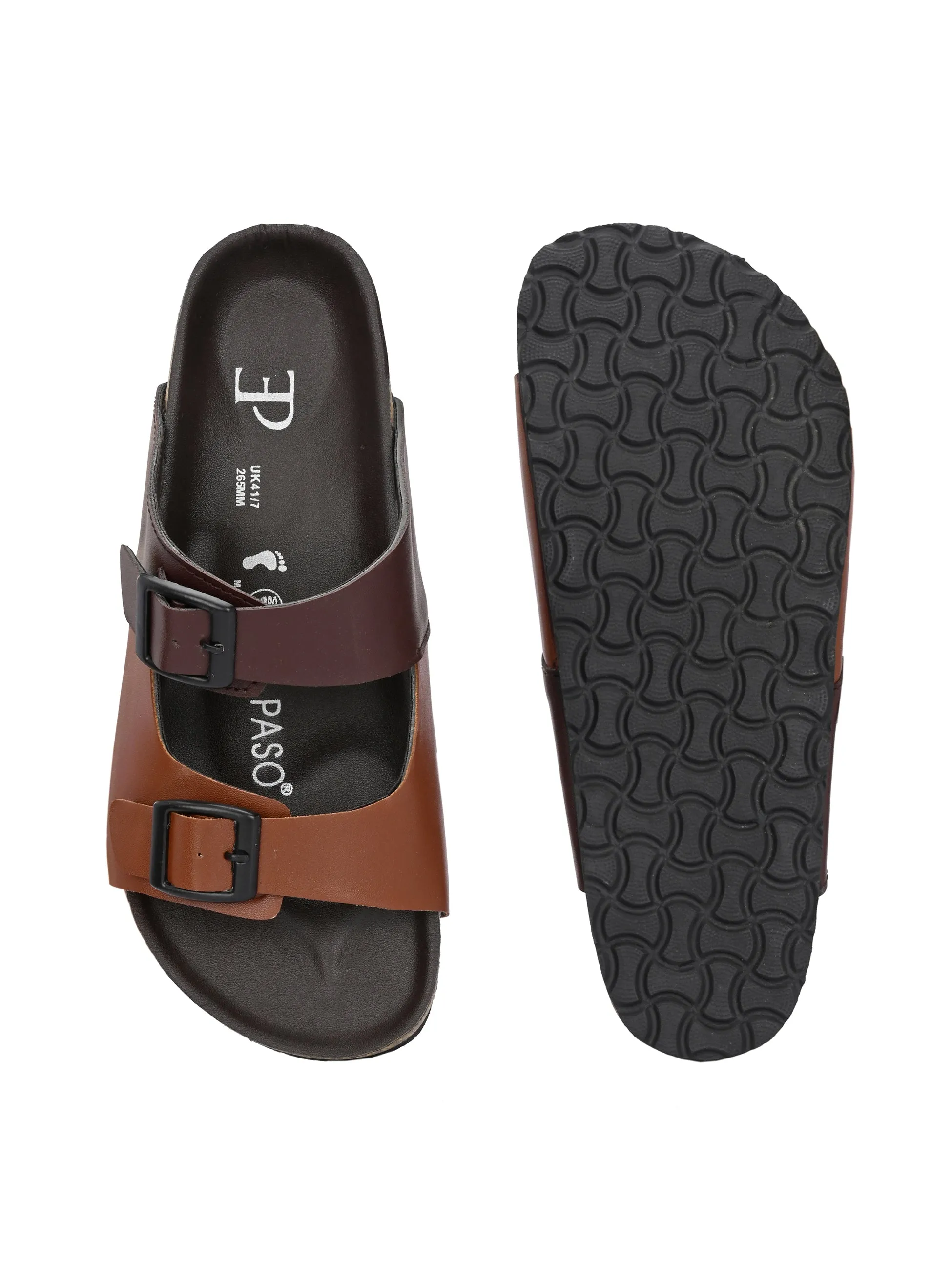 Elegant Sandstone Leather Slip-On Sandal