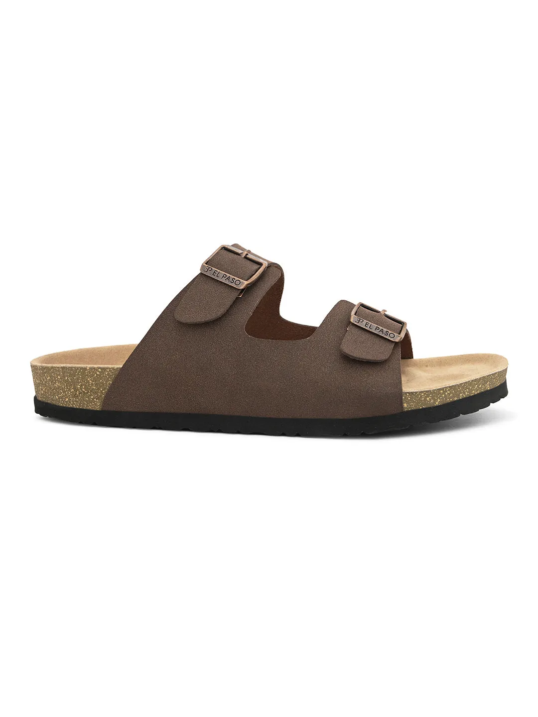 Elegant Sandstone Leather Slip-On Sandal