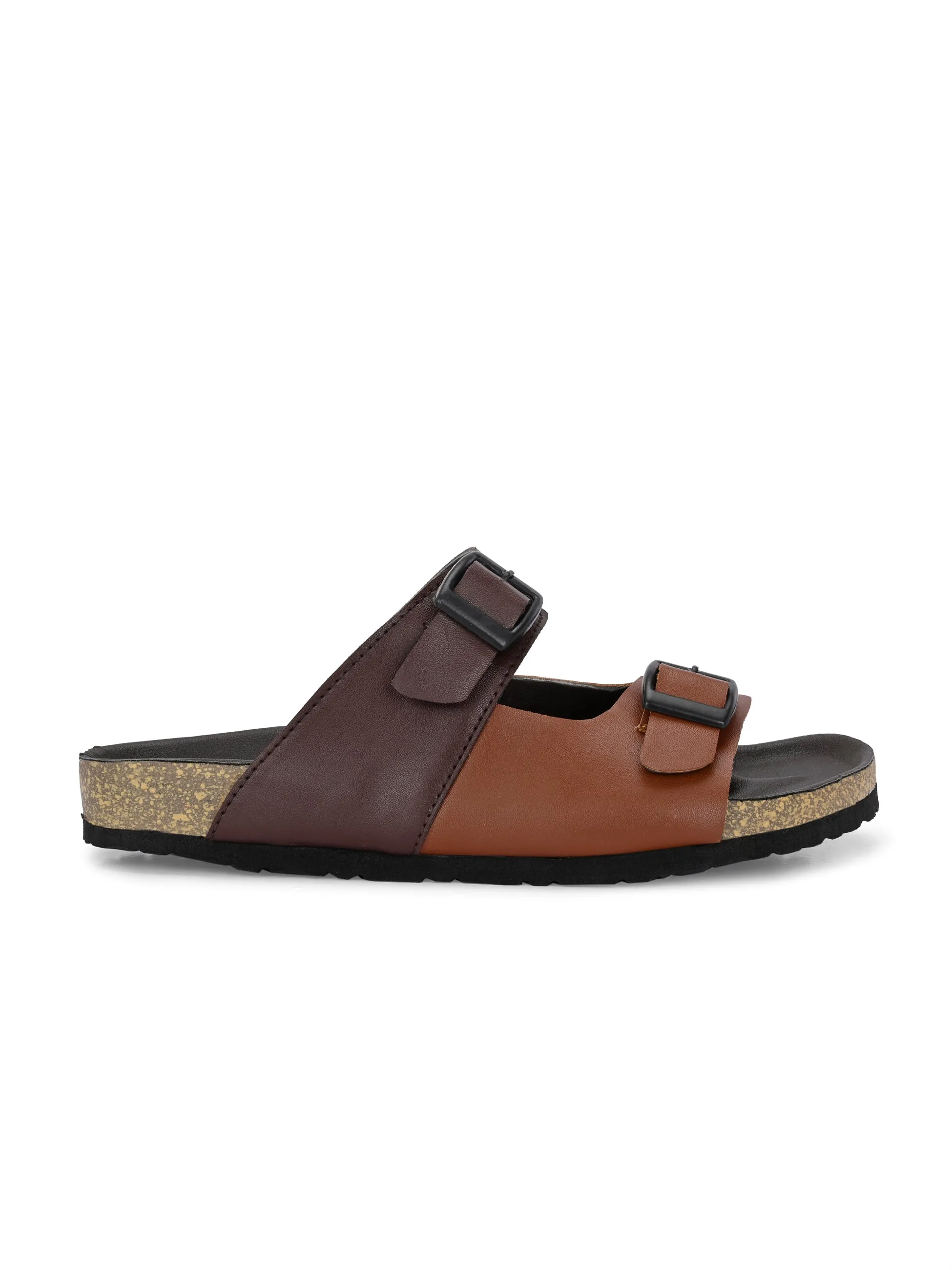 Elegant Sandstone Leather Slip-On Sandal