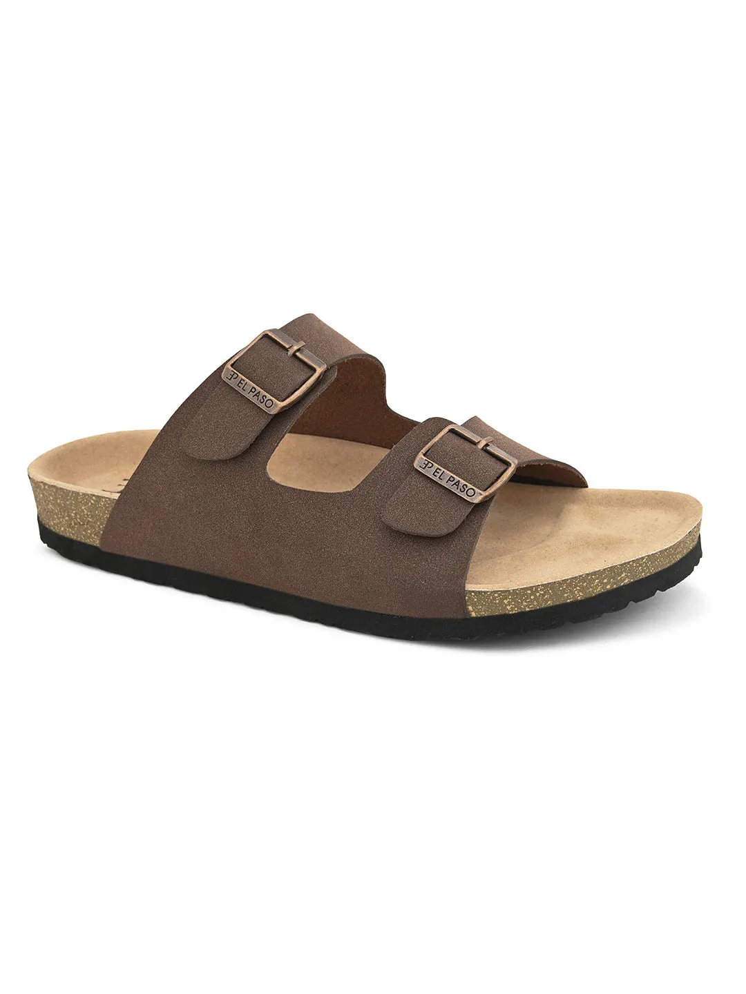 Elegant Sandstone Leather Slip-On Sandal