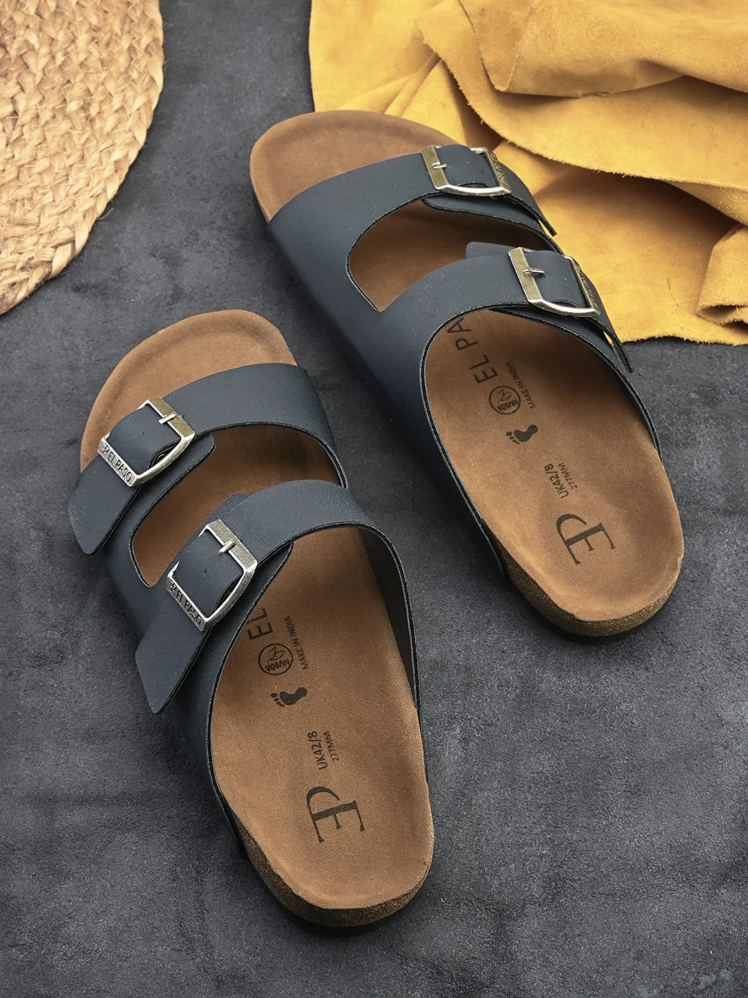 Elegant Sandstone Leather Slip-On Sandal