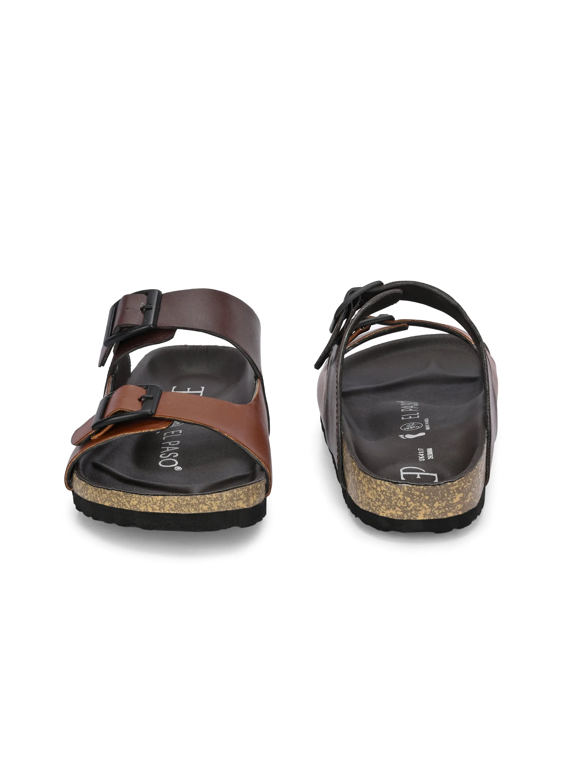 Elegant Sandstone Leather Slip-On Sandal