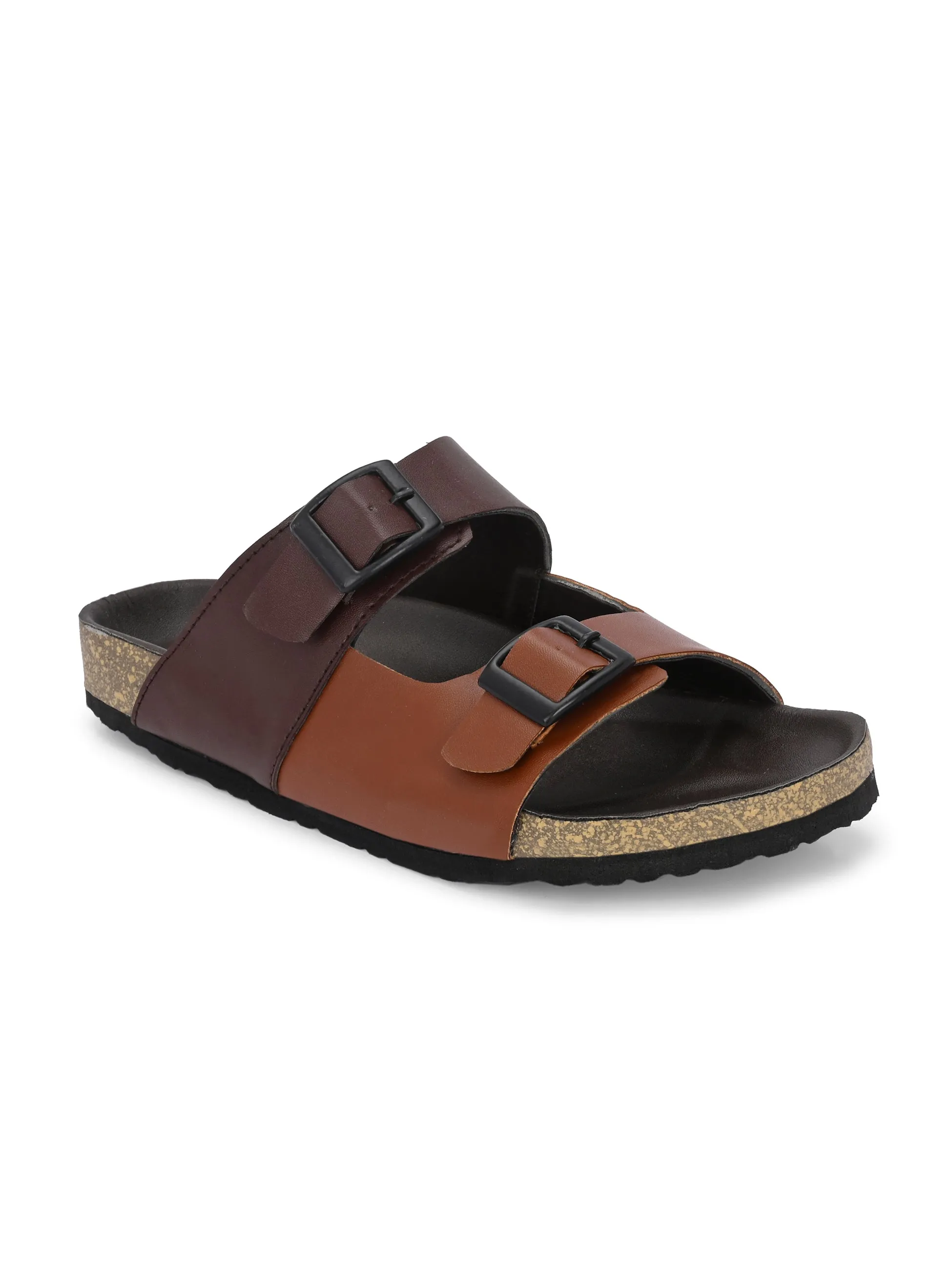 Elegant Sandstone Leather Slip-On Sandal