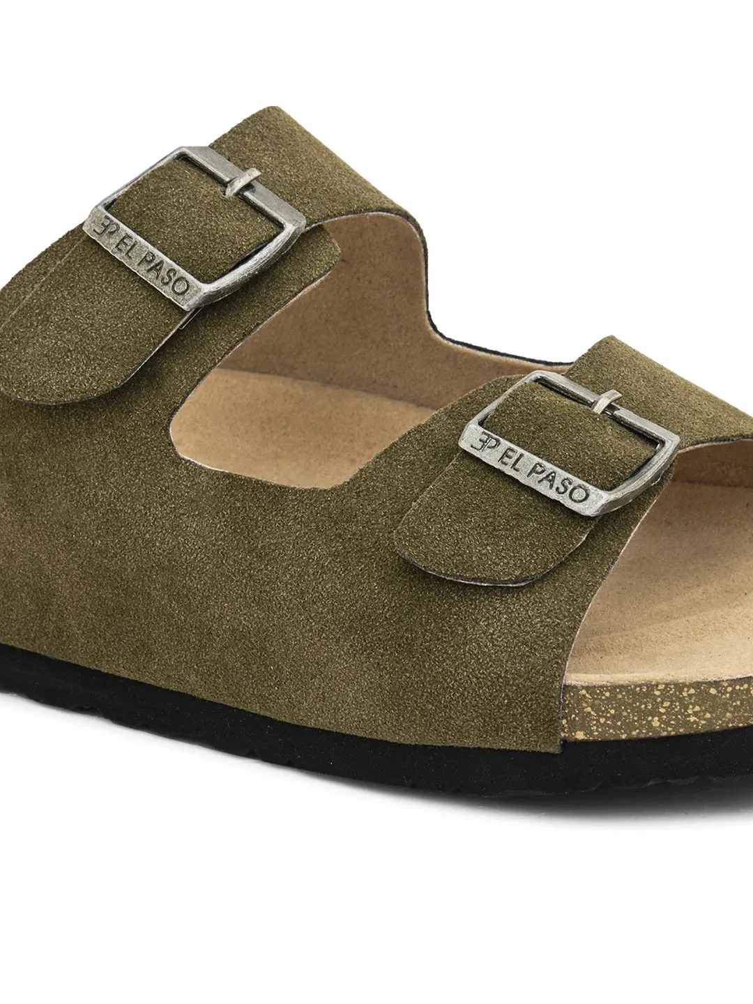 Elegant Sandstone Leather Slip-On Sandal