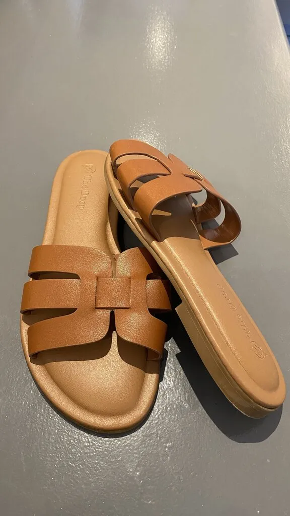 Faux Leather Sandals