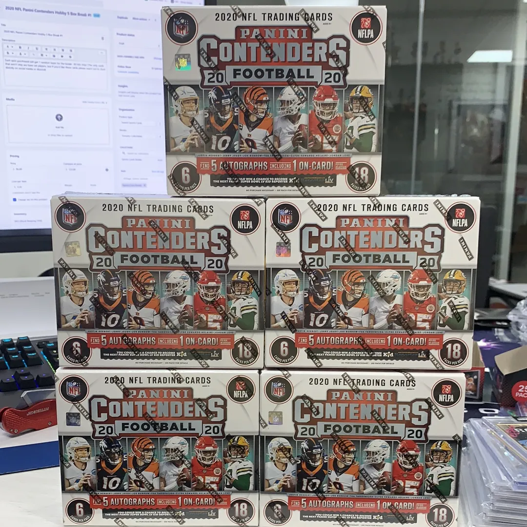 FINAL Filler for 6 spots in (15 total filler spots) 2020 NFL Panini Contenders Hobby 5 Box Break #1