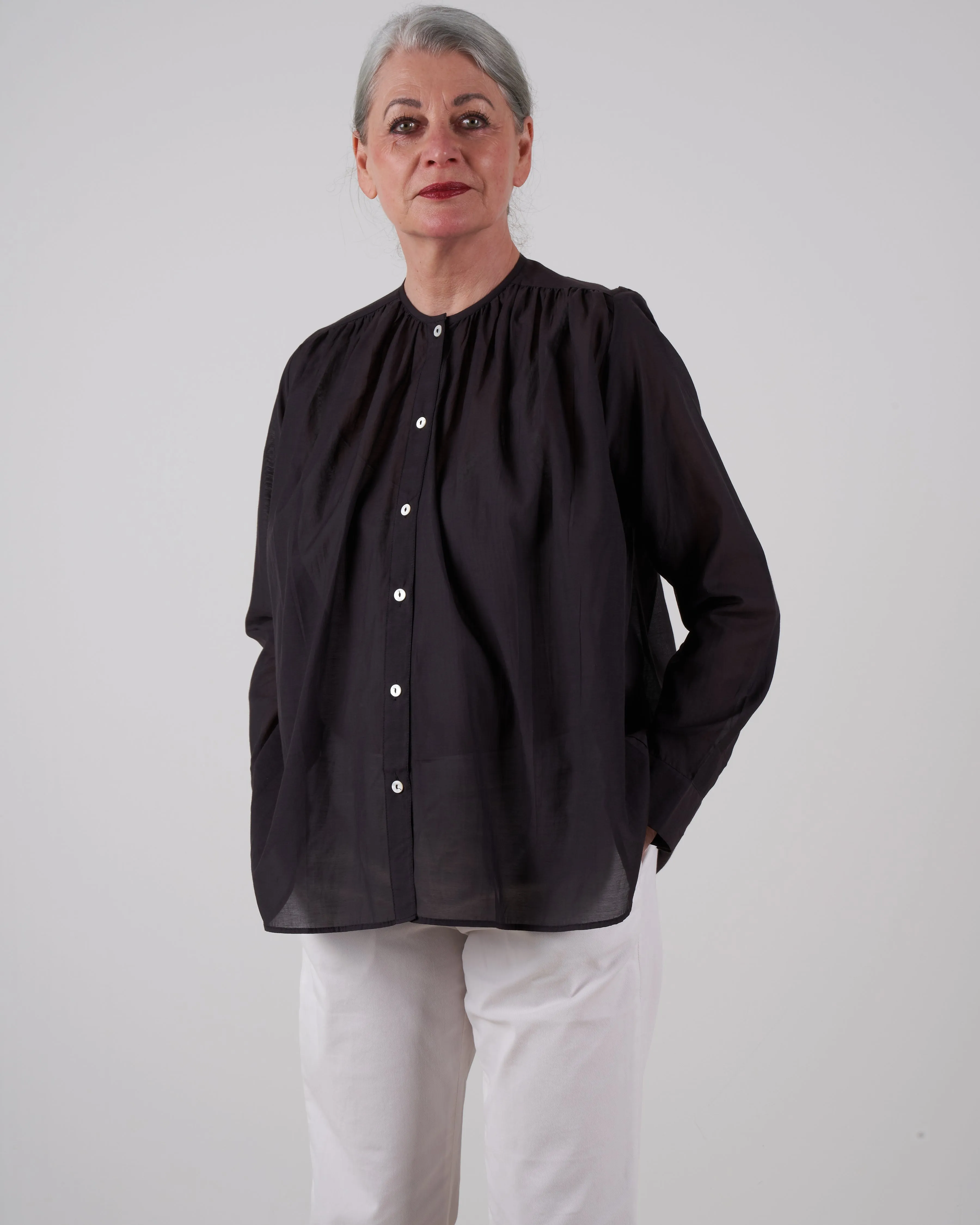 florian top - noir voile