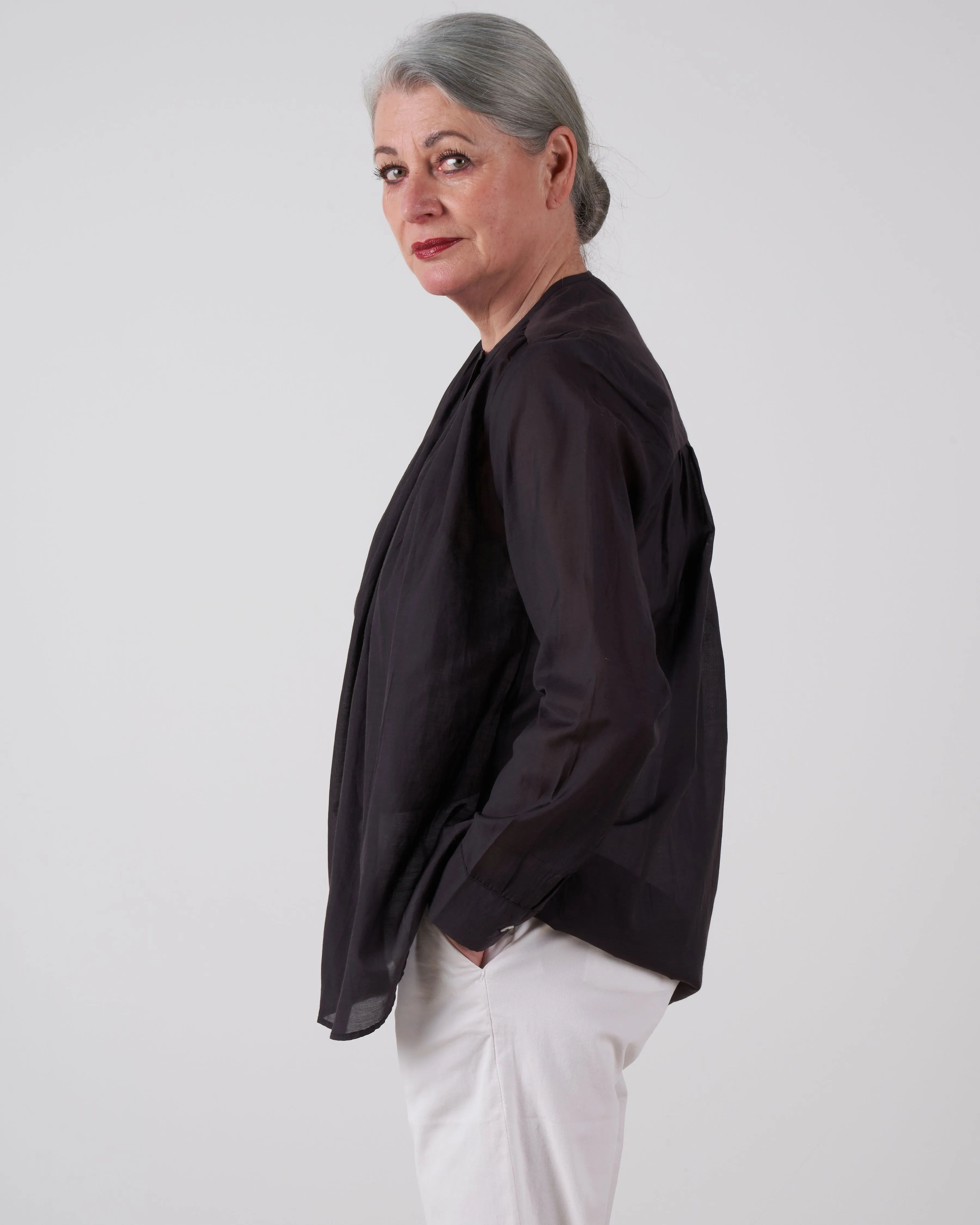 florian top - noir voile