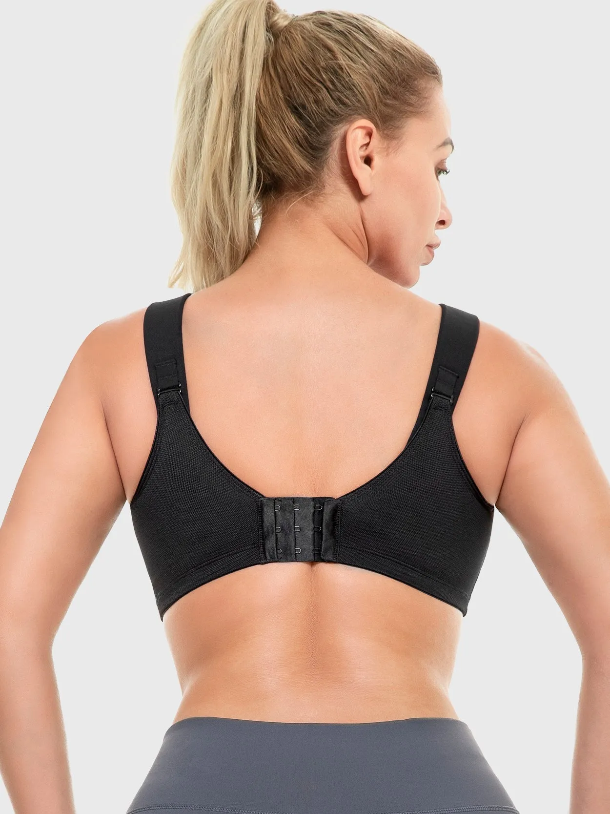 Full Coverage Underwire Workout Sports Bras Black
