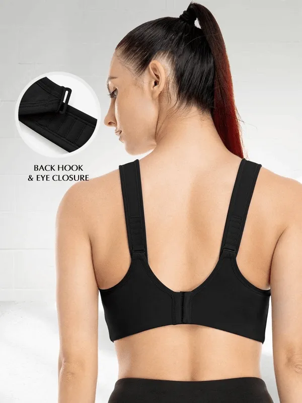 Full Coverage Underwire Workout Sports Bras Black