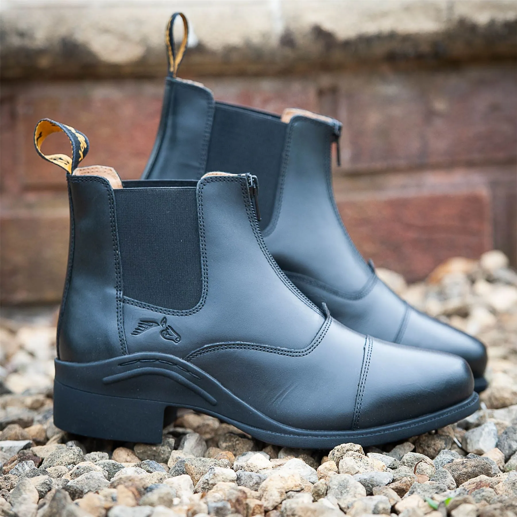 Gallop Equestrian Elegance Leather Paddock Zip Boots