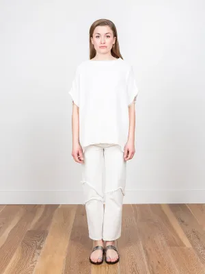 gauze top - eggshell