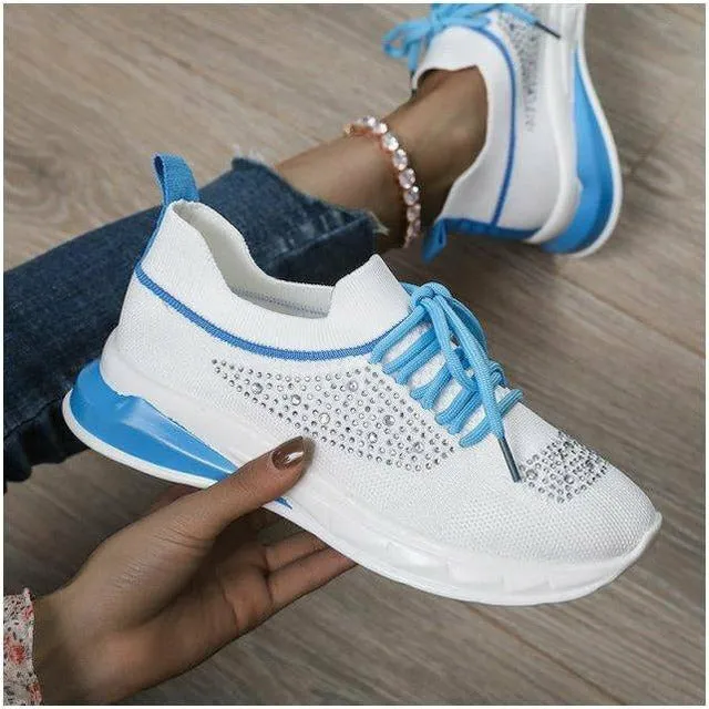 GS Bling Mesh | Luxe mesh sneakers met veters en strass details voor dames