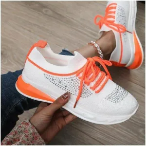 GS Bling Mesh | Luxe mesh sneakers met veters en strass details voor dames