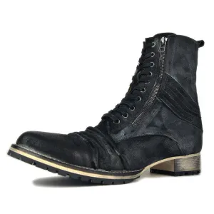 Handmade Boots Military Autumn Zipper Boot Genuine Leather Boots Ankle Shoes Chelsea Boots Designer Leather Shoes footwear