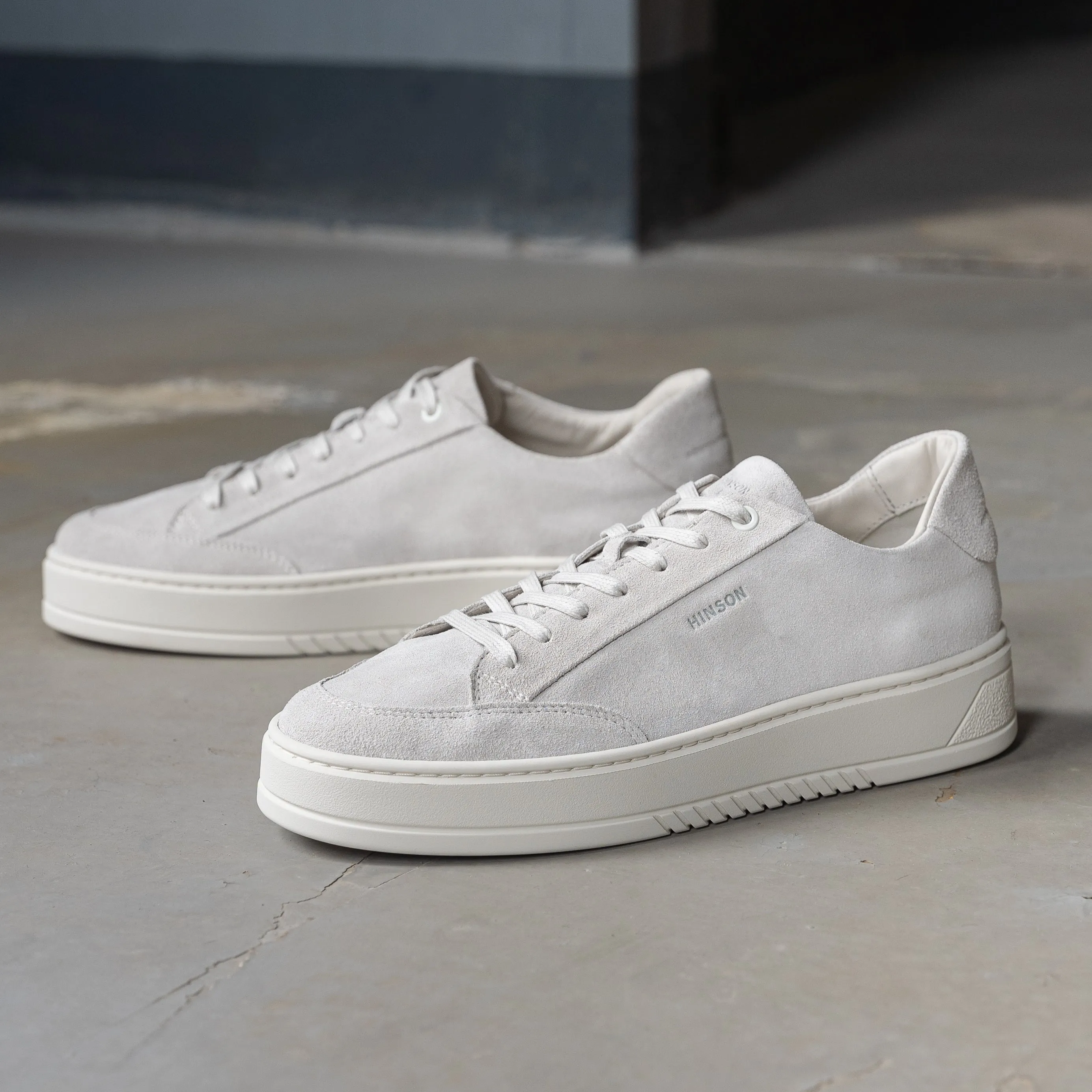 Hinson Miller Retro Off White Suede