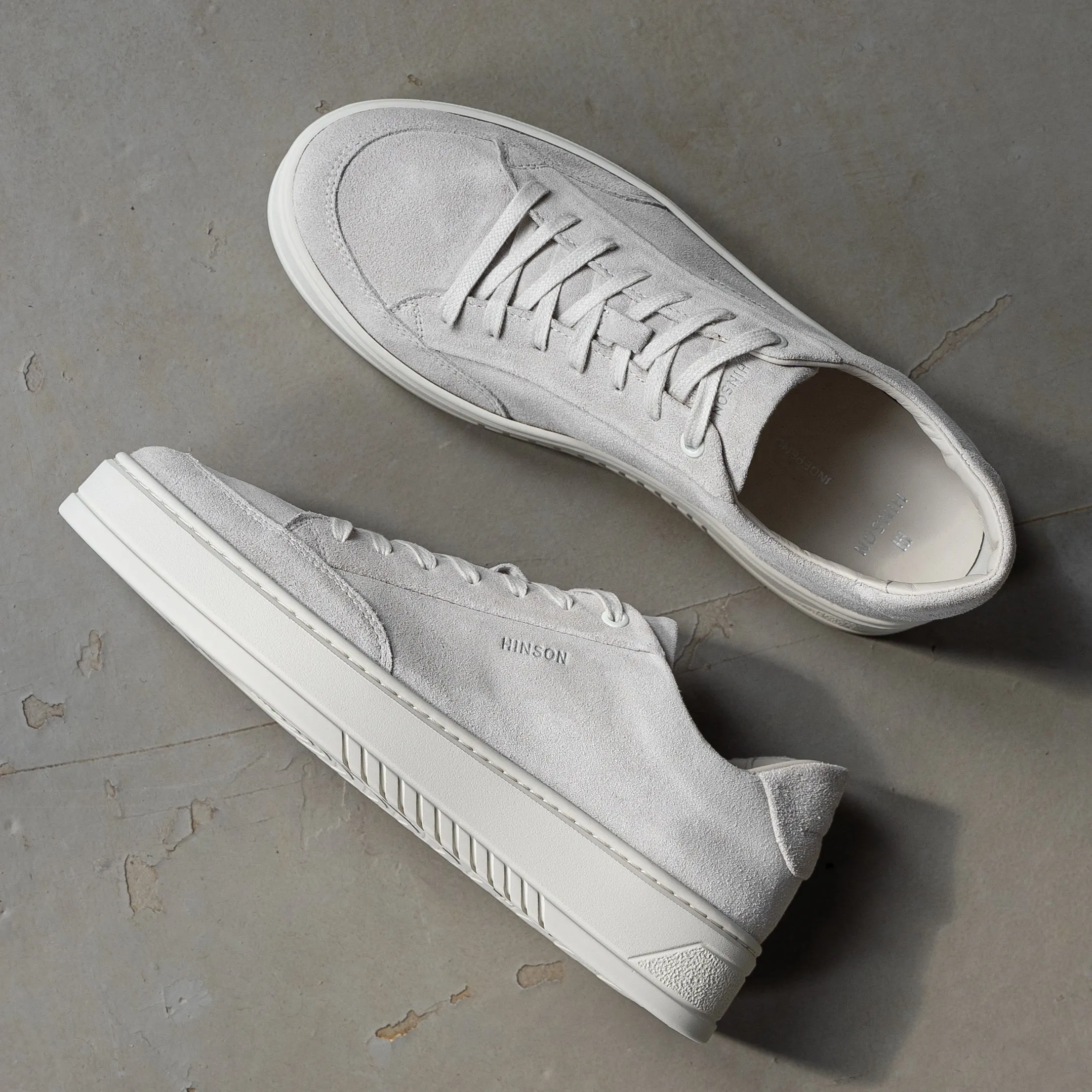 Hinson Miller Retro Off White Suede