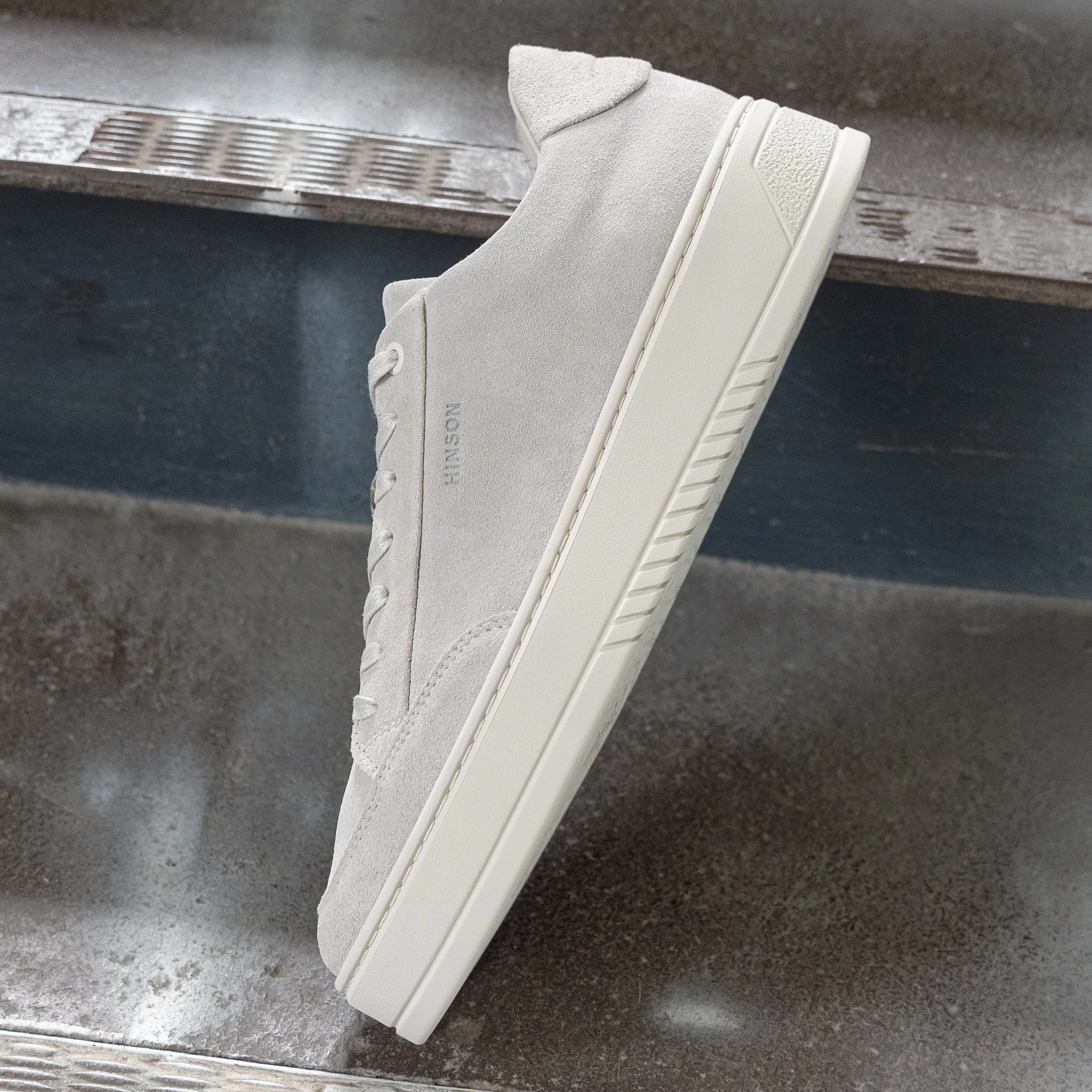 Hinson Miller Retro Off White Suede
