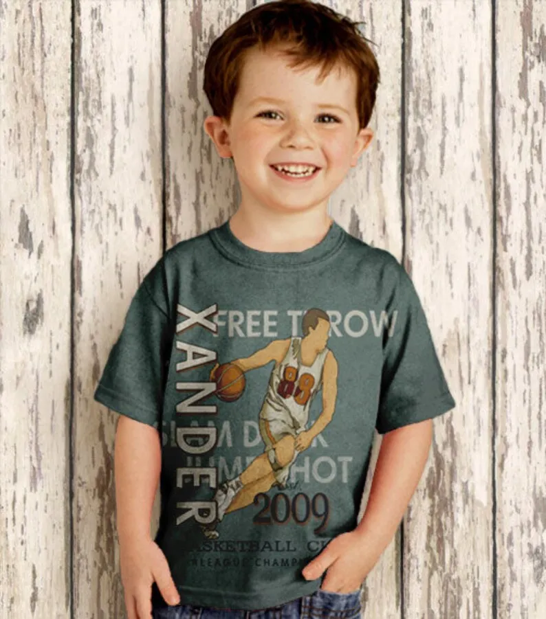 HPSP Shirt, Custom Birthday Shirt, Baseball Shirt, Hockey Shirt, Basketball Shirt, Football Shirt, Personalized Name TShirt, Boys Top
