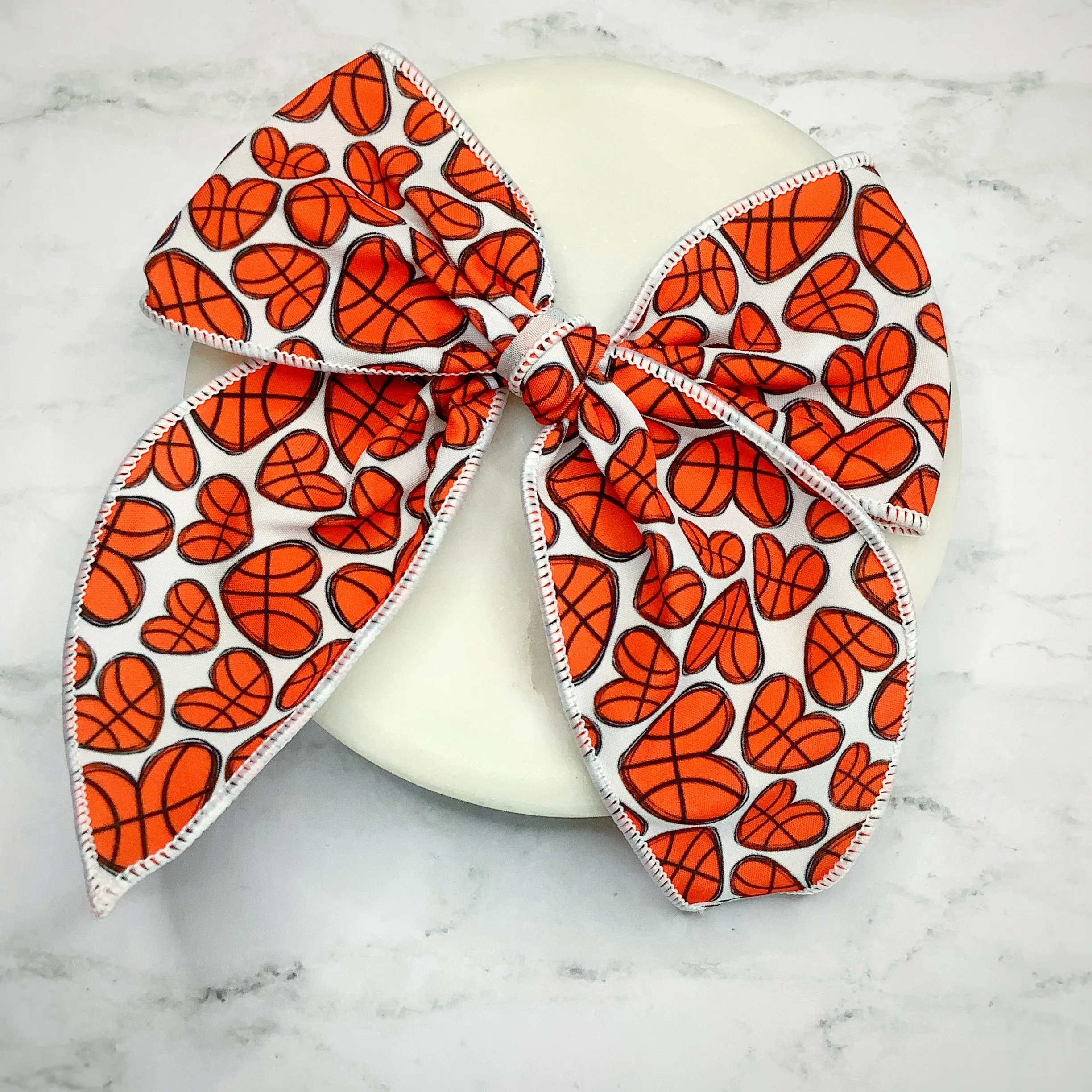 I Love Basketball Bow Strip and Scrunchie Collection