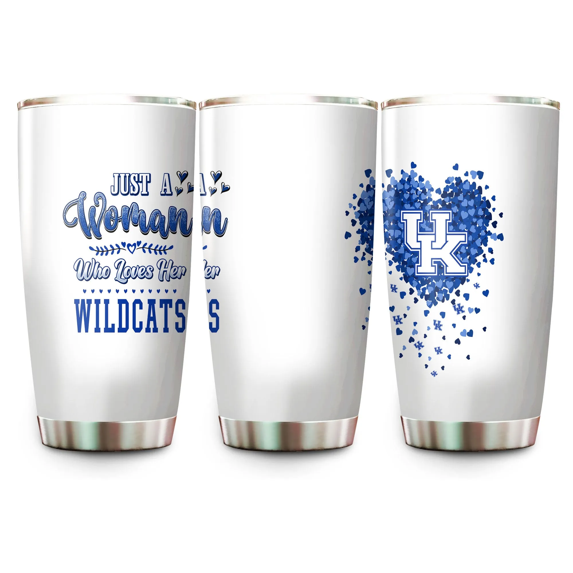 Just A Woman Who Loves Her Kentucky Basketball Tumbler