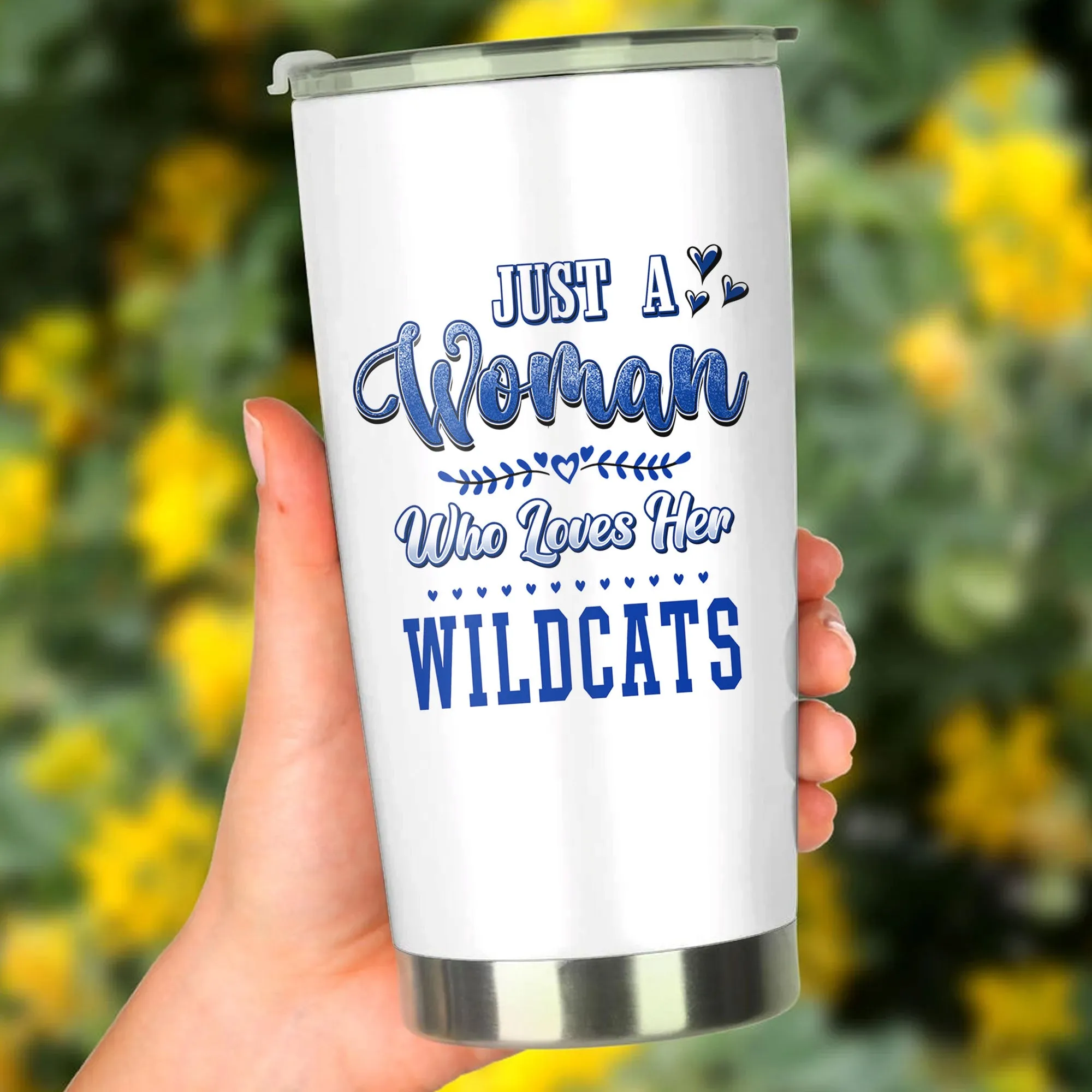 Just A Woman Who Loves Her Kentucky Basketball Tumbler