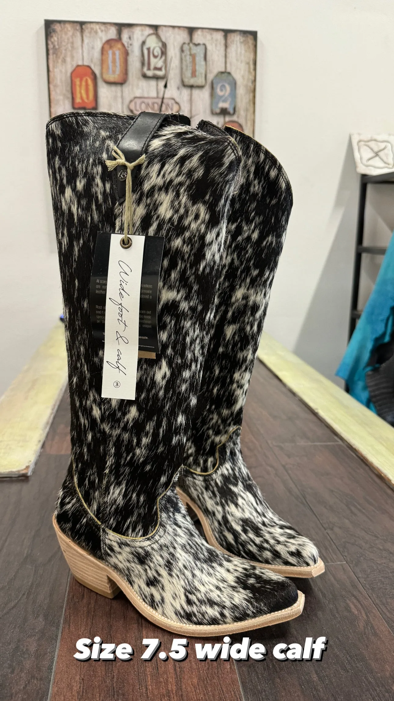 Ladies Cowhide LB Wide Calf Size 7.5
