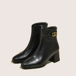 Ladies Petite Size 2 Ankle Strap Short Boots MS161