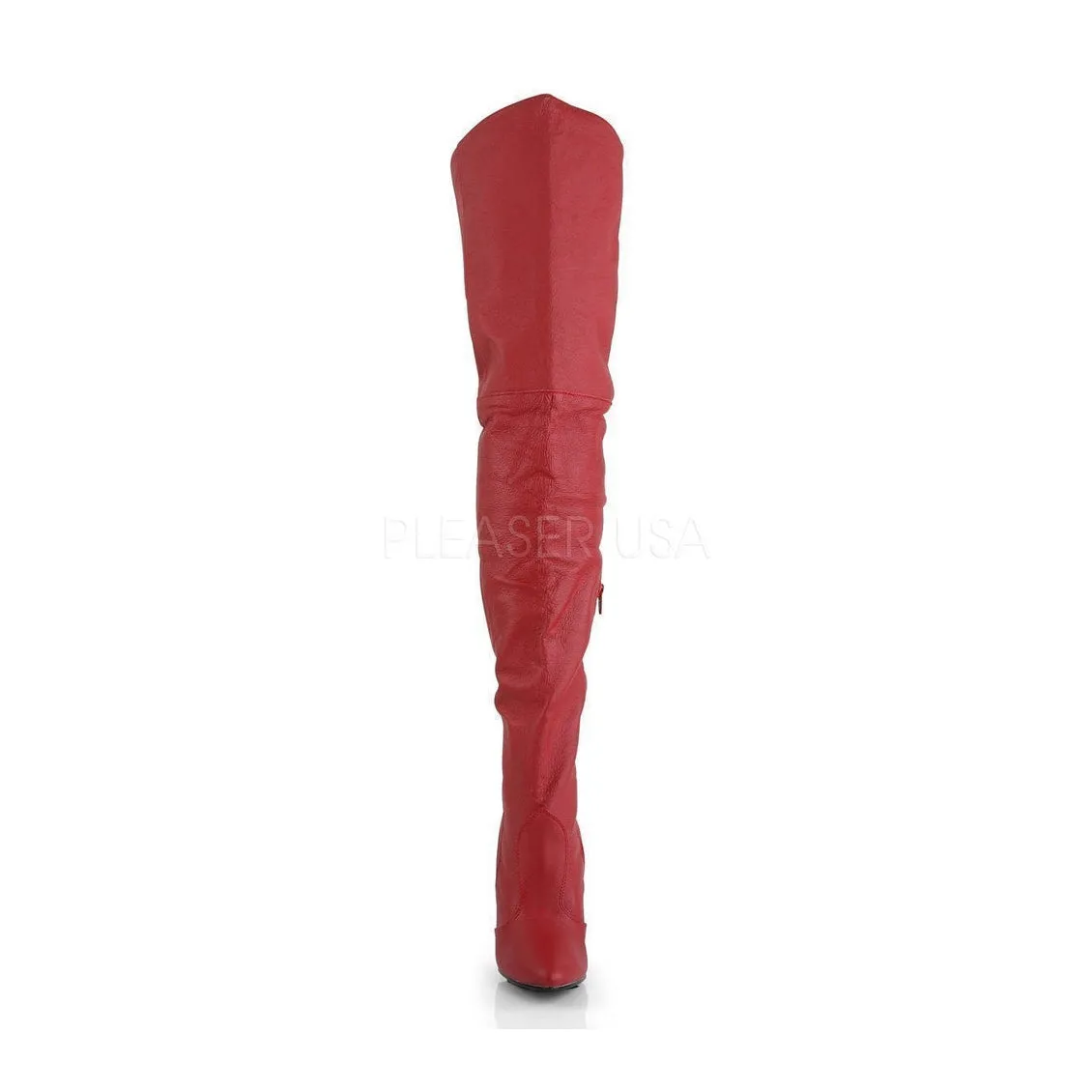 LEGEND-8899 Thigh Boot  | Red Genuine Leather