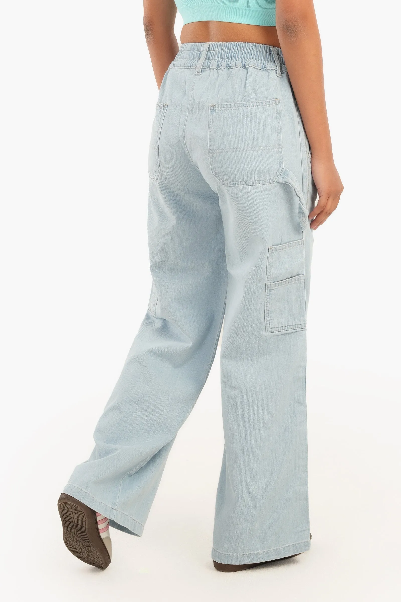 Lightweight Wide Leg Jeans