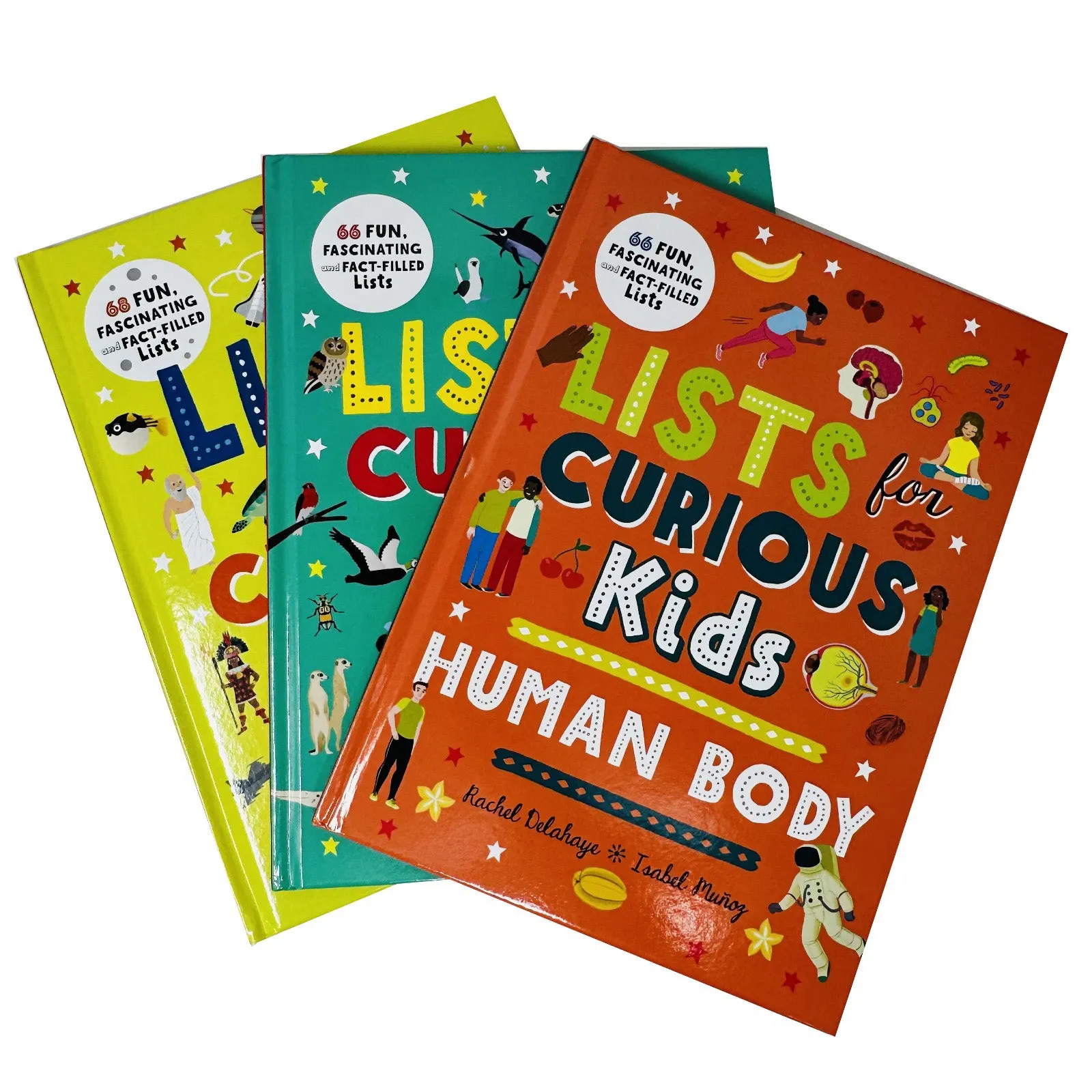 Lists for Curious Kids Collection 3 Books Box Set By Tracey Turner, Rachel Delahaye (Lists for Curious Kids, Human Body & Animals)
